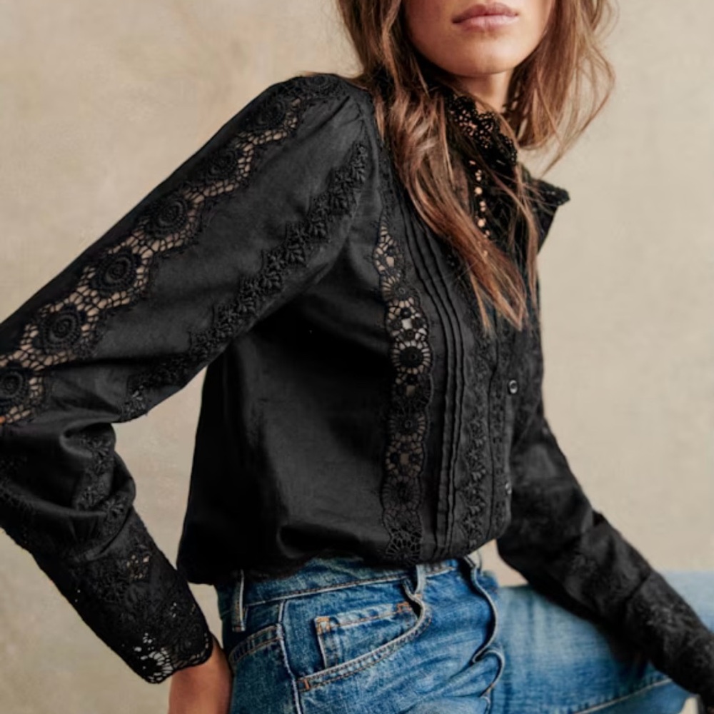 Sézane Rym Shirt - Black -10